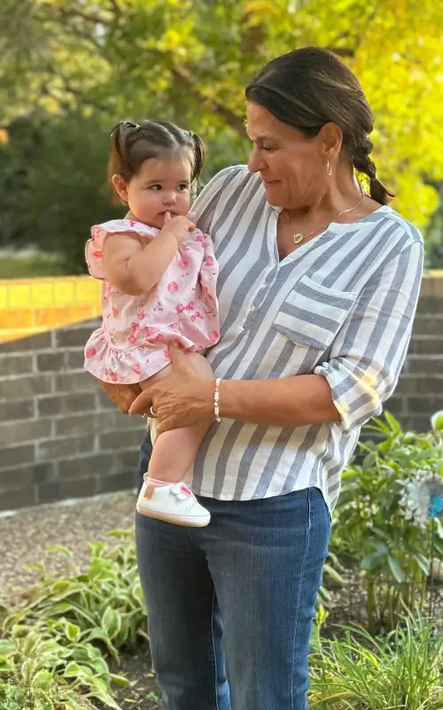 Nancy with her granddaughter